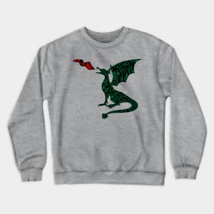 Dragon Typography - black background Crewneck Sweatshirt